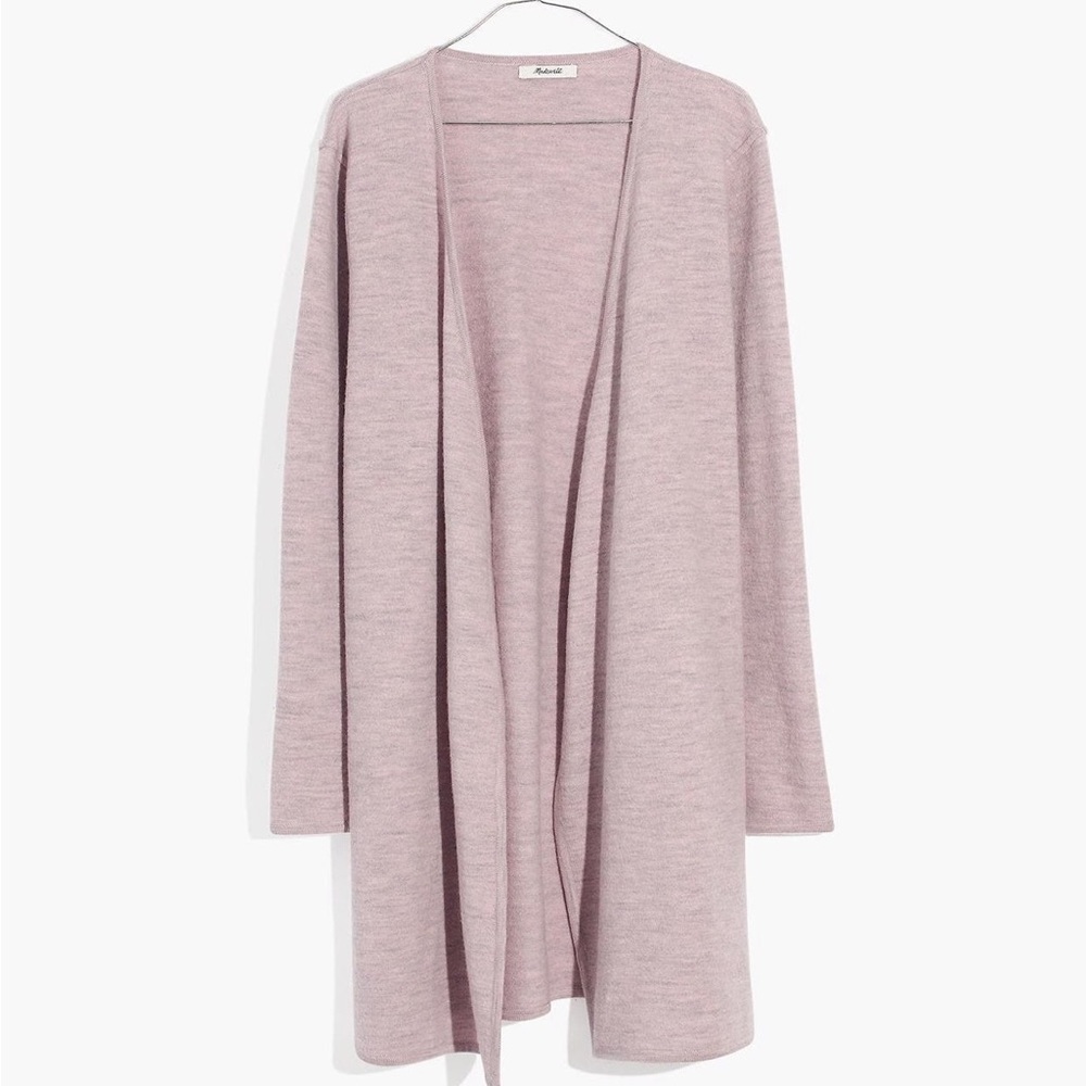 Madewell Lombard sweater Coat jacket cardigan duster lavender purple wool small